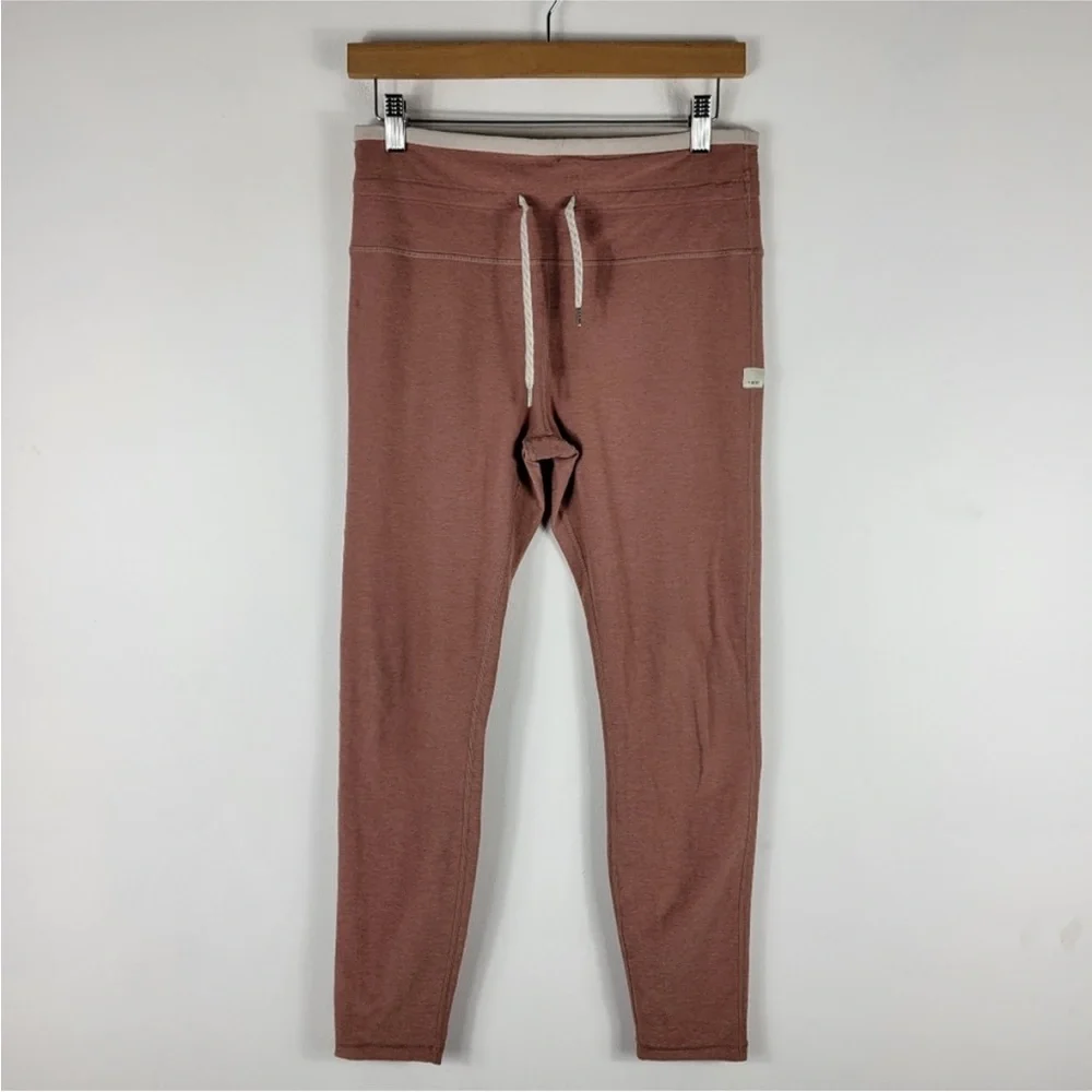 Vuori Vibe Elevation High Waist Drawstring Ankle Leggings Dusty Rose Mauve Sz M - Picture 2 of 14